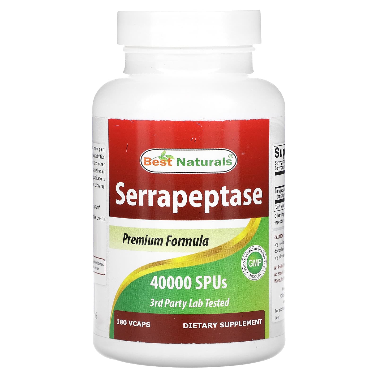 Best Naturals Serrapeptase 40,000 SPUs for Pain & Inflammation Relief - Image 1