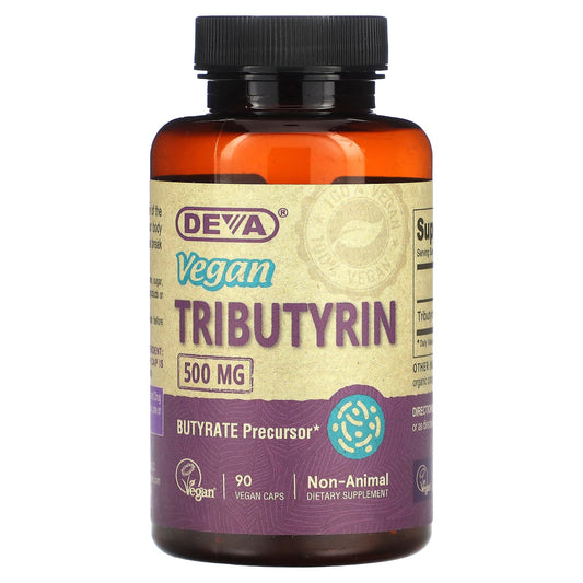 Vegan Tributyrin Supplement - 500mg, 90 Capsules by Deva - Image 1