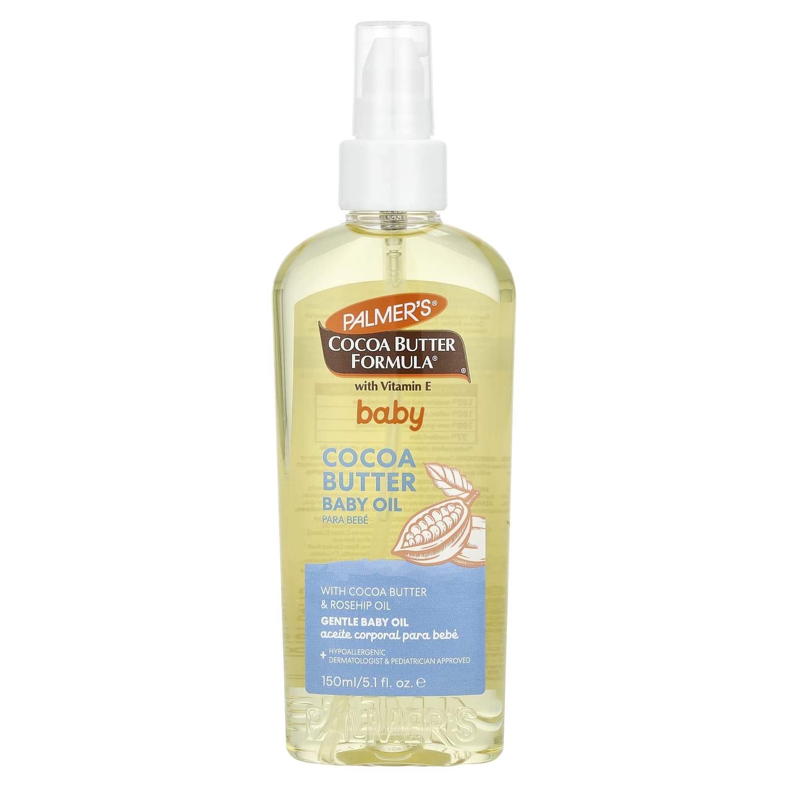 Palmer's, Baby, Cocoa Butter Formula® with Vitamin E, Cocoa Butter Baby Oil, 5.1 fl oz (150 ml) - Image 1