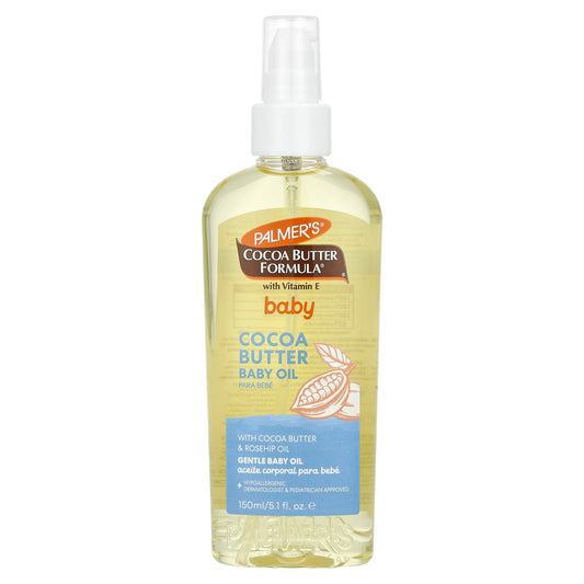 Palmer's, Baby, Cocoa Butter Formula® with Vitamin E, Cocoa Butter Baby Oil, 5.1 fl oz (150 ml) - Image 1