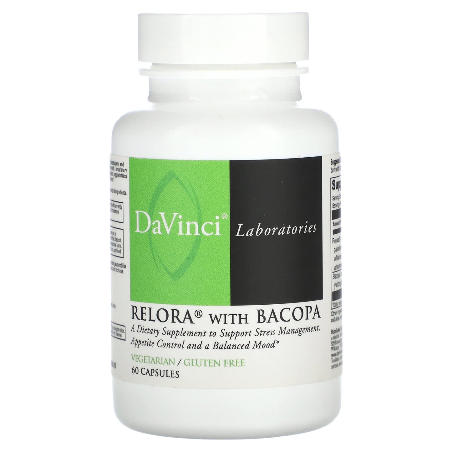 DaVinci Laboratories, Relora With Bacopa, 60 Capsules