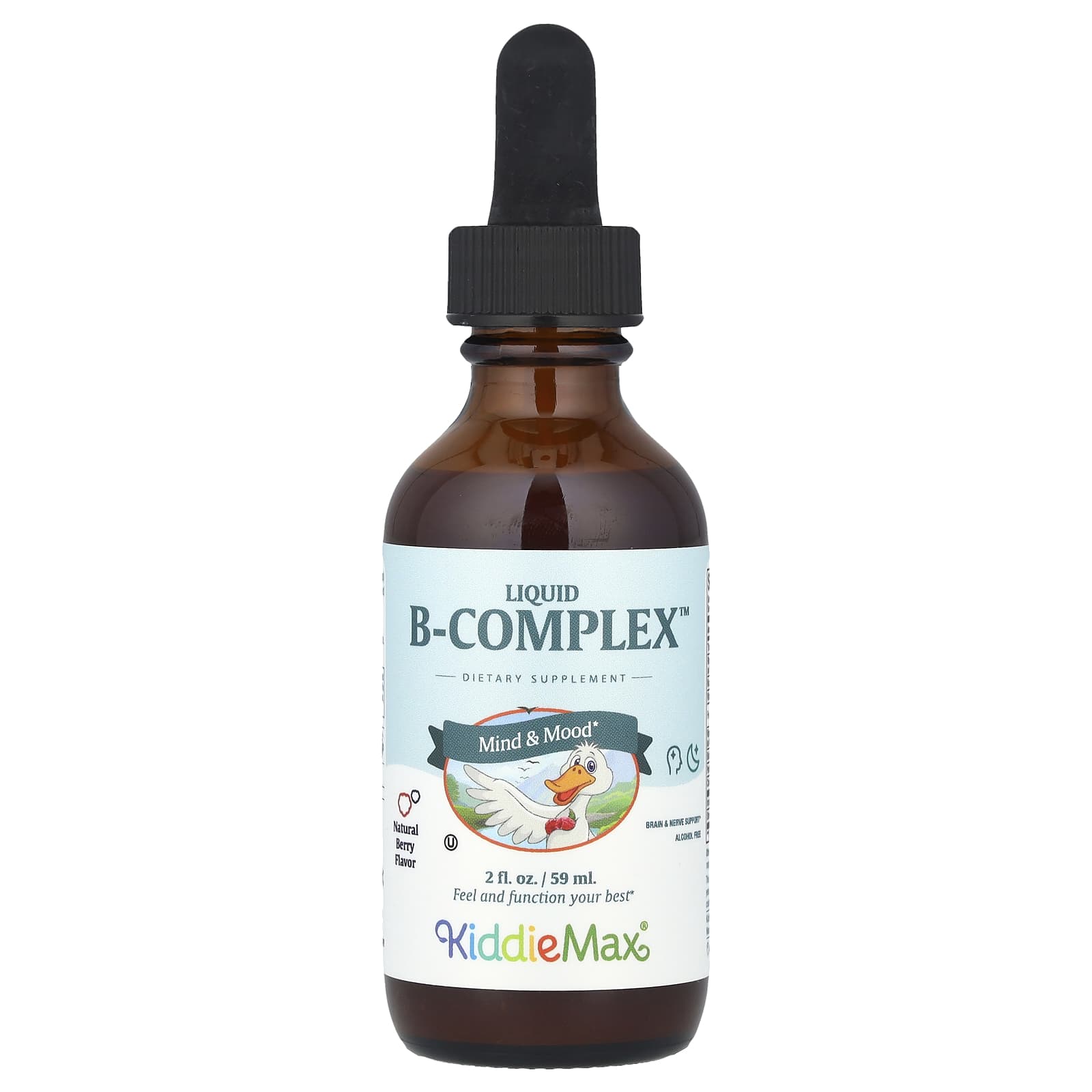 Maxi Health, KiddieMax® Liquid B-Complex™, Natural Berry, 2 fl oz (59 ml) - Image 1