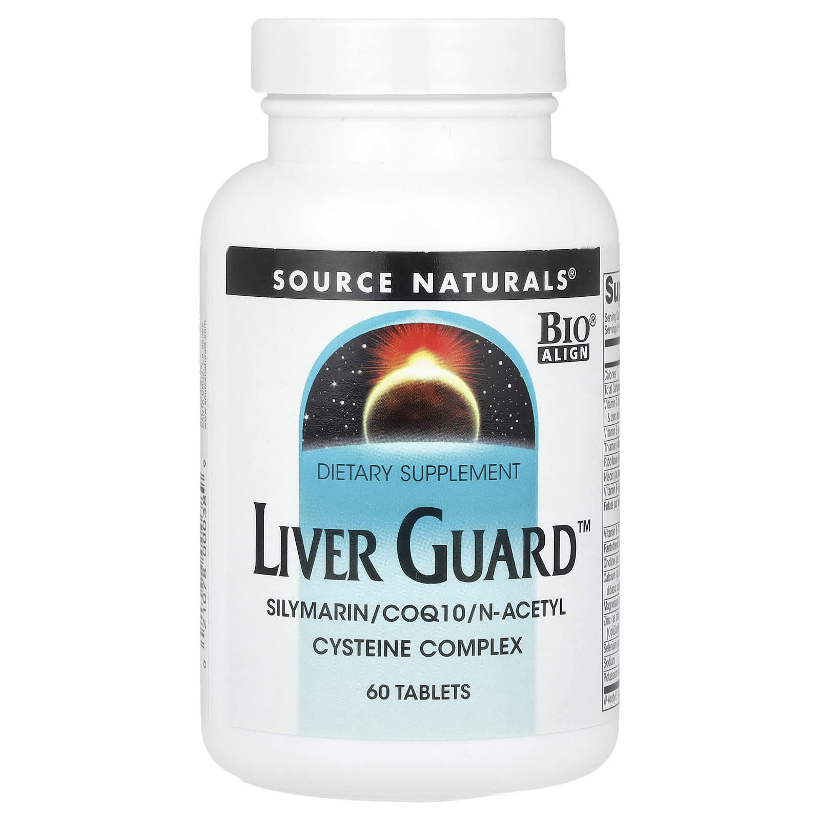 Source Naturals, Liver Guard™, Silymarin, CoQ10, N-Acetyl Cysteine Complex, 60 Tablets - Image 1