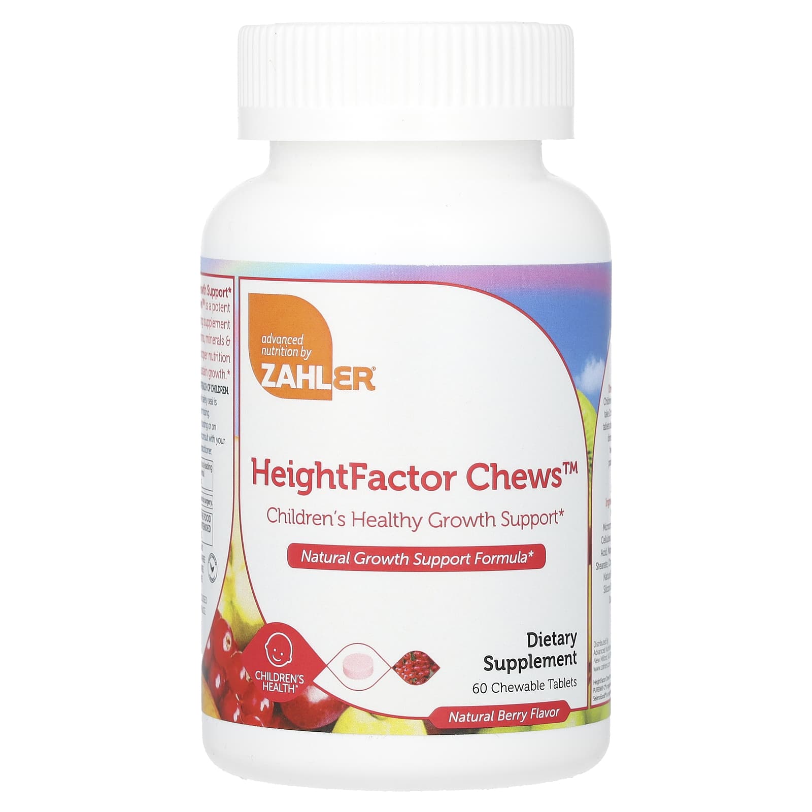 Zahler, Height Factor Chews™, Natural Berry, 60 Chewable Tablets - Image 1