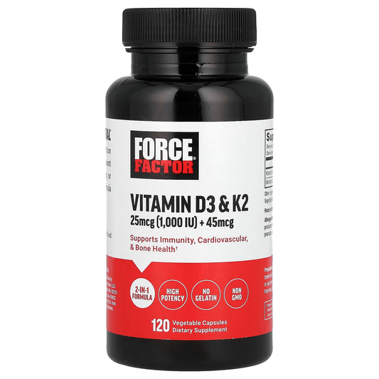 Boost Immunity & Bone Health with Force Factor Vitamin D3 & K2 - Image 1