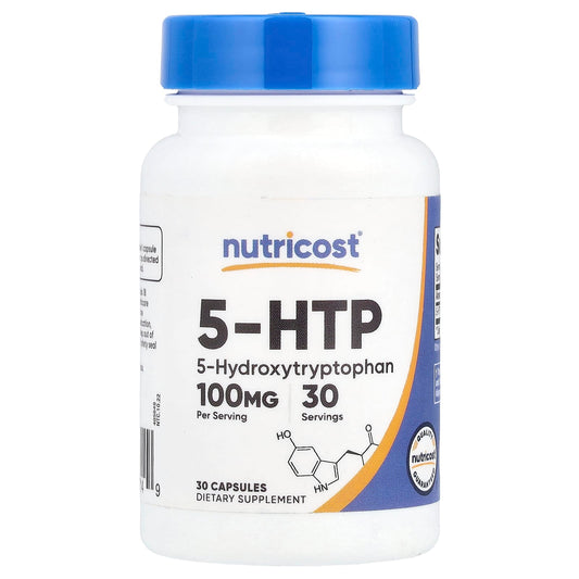 Nutricost, 5-HTP, 100 mg, 30 Capsules - Image 1