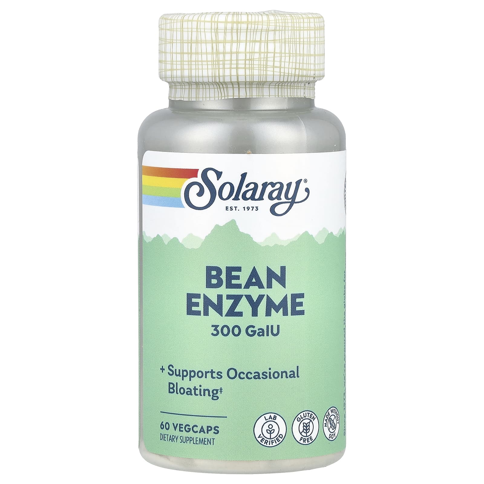 Solaray, Bean Enzyme, 300 GaIU, 60 VegCaps - Image 1