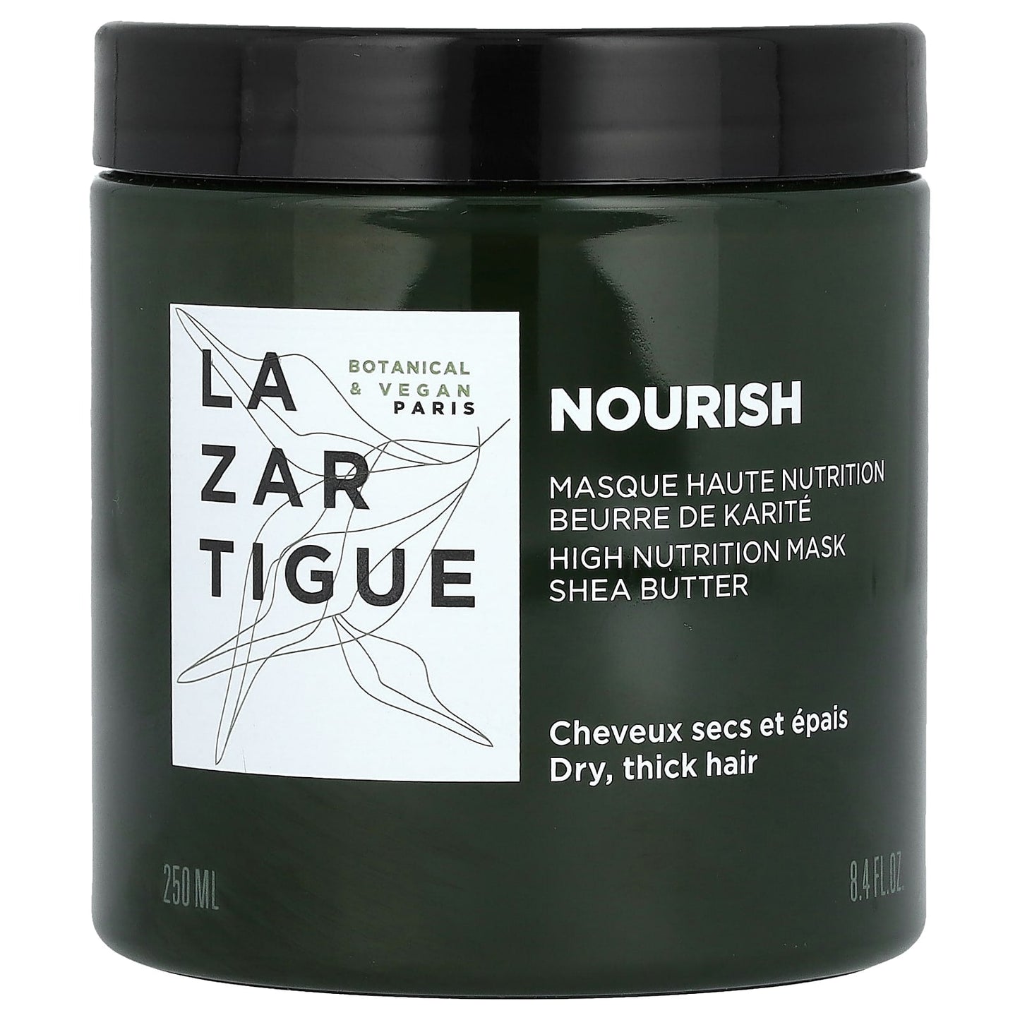 Lazartigue, Nourish, High Nutrition Hair Mask, Shea Butter, 8.4 fl oz (250 ml) - Image 1