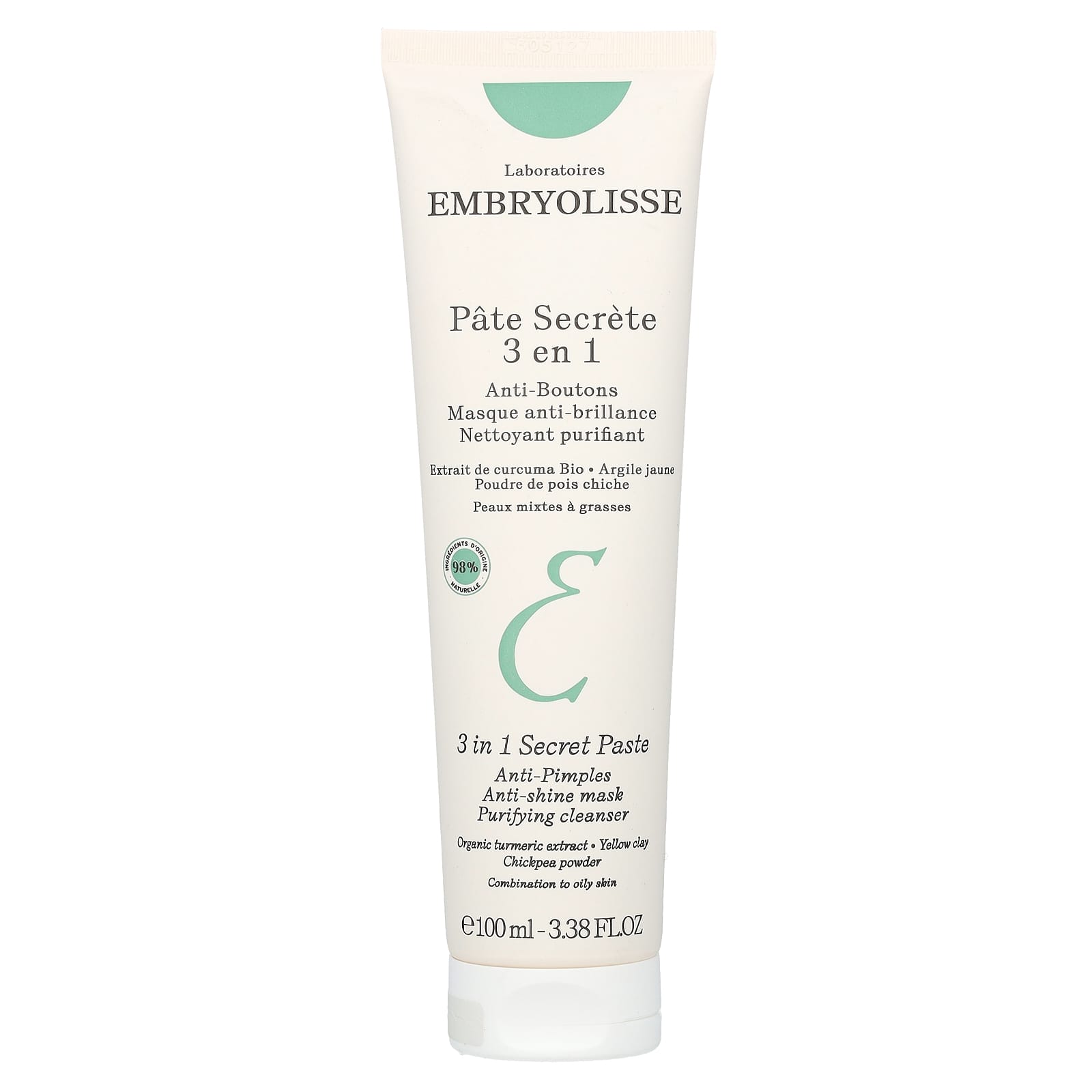 Embryolisse 3-in-1 Acne & Shine Control Paste, 3.38 fl oz - Image 1