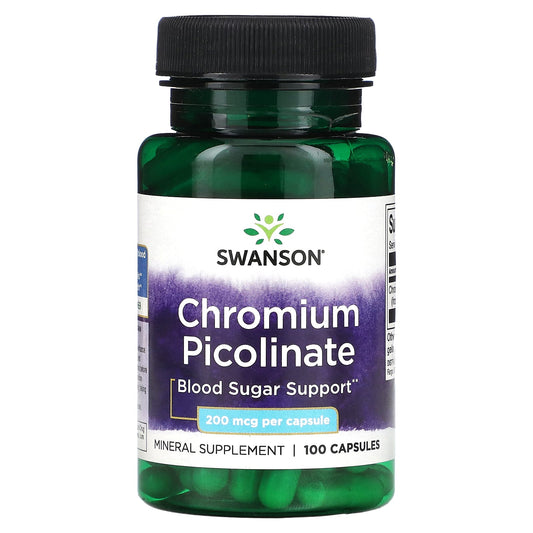 Swanson, Chromium Picolinate, 200 mcg, 100 Capsules - Image 1