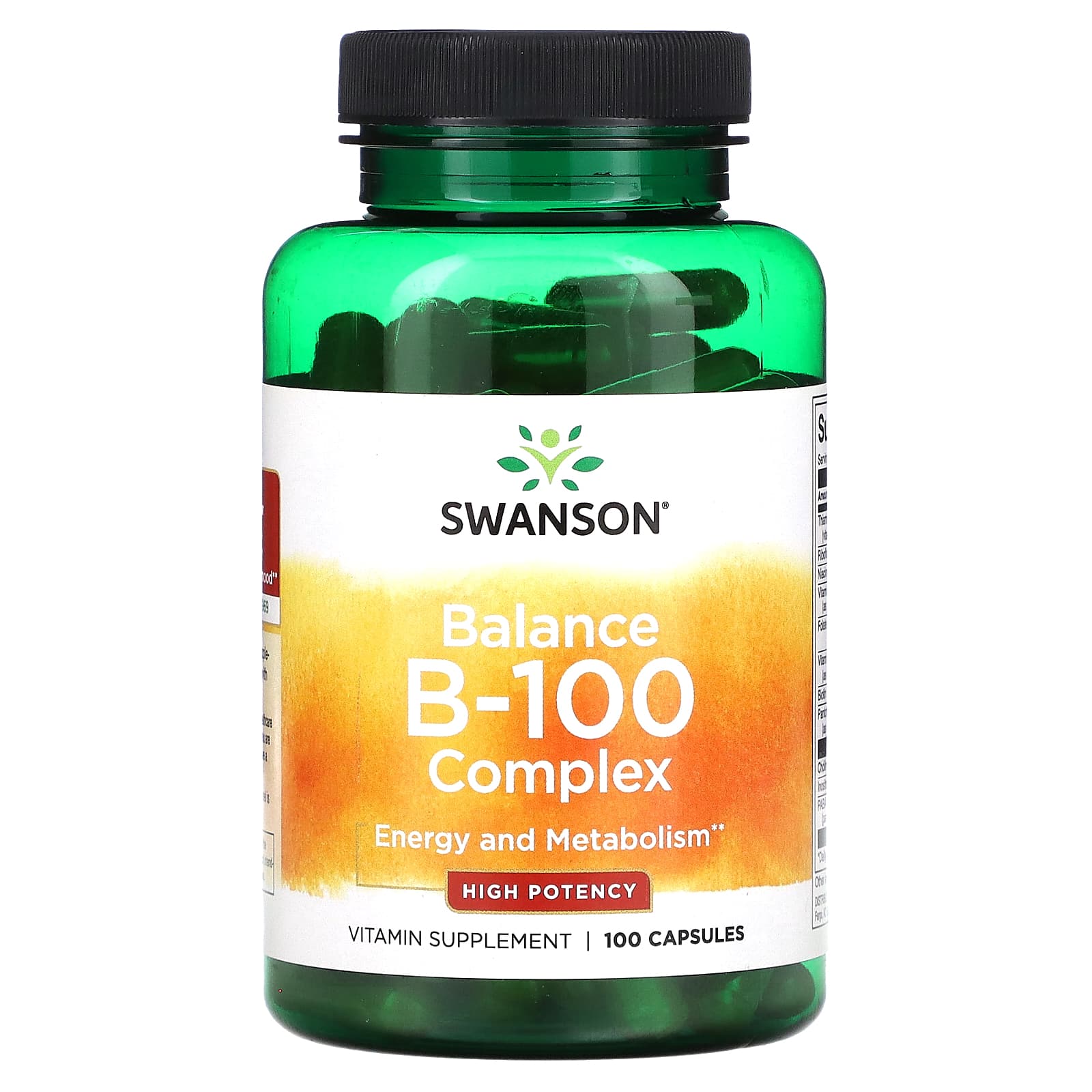 Swanson, Balance B-100 Complex, High Potency, 100 Capsules - Image 1