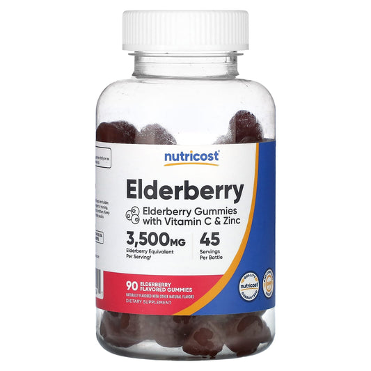 Nutricost, Elderberry, 90 Flavored Gummies - Image 1