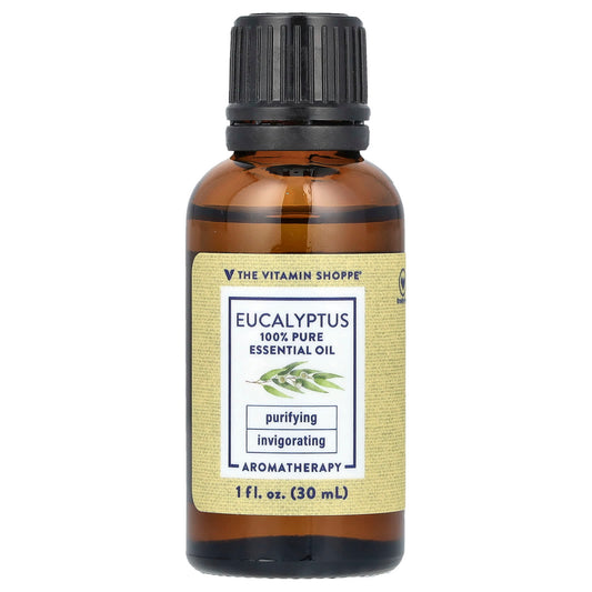 The Vitamin Shoppe, 100% Pure Essential Oil, Eucalyptus , 1 fl oz (30 ml) - Image 1