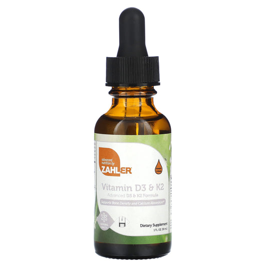 Zahler, Vitamin D3 & K2, 1 fl oz (30 ml) - Image 1