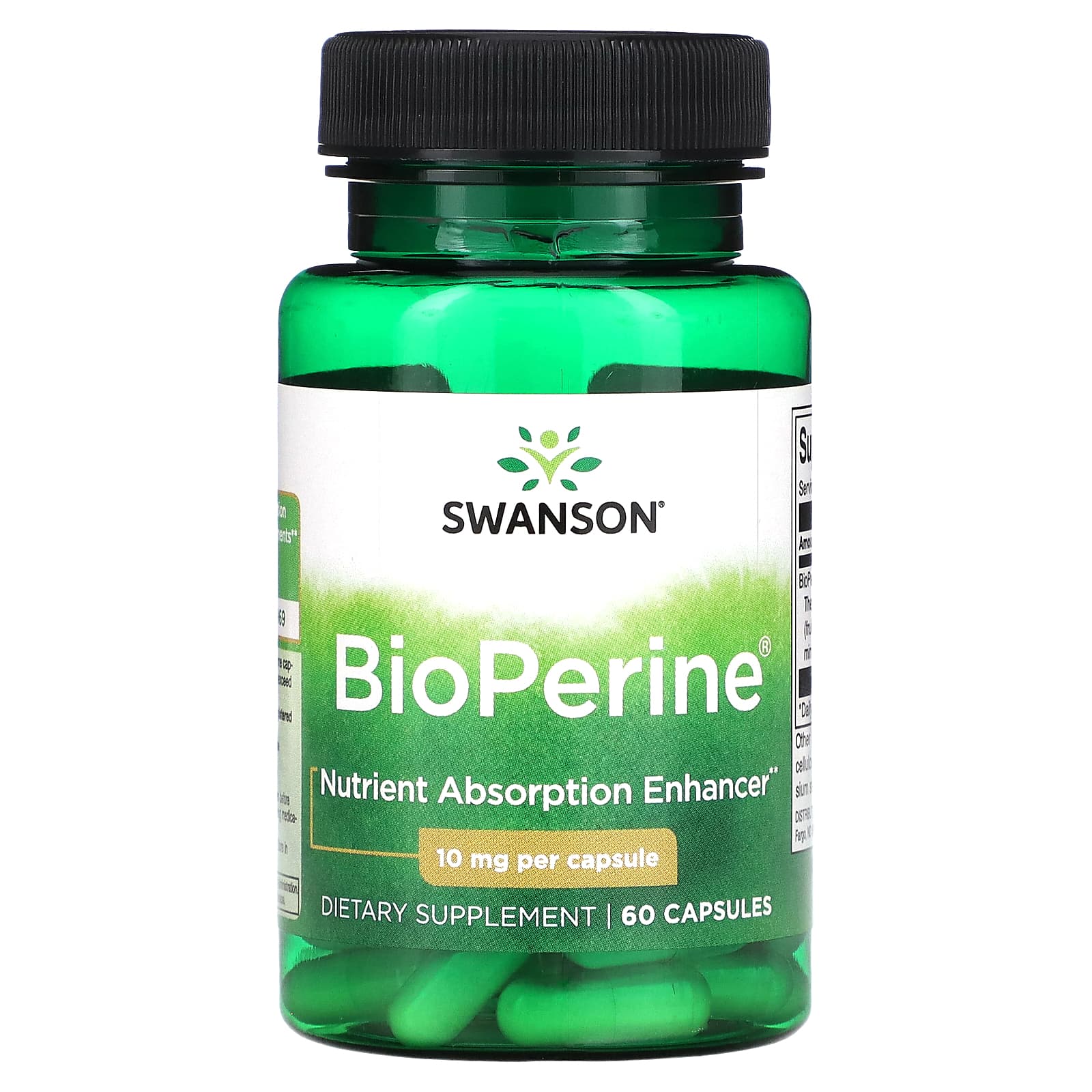 Swanson, BioPerine, 10 mg, 60 Capsules - Image 1