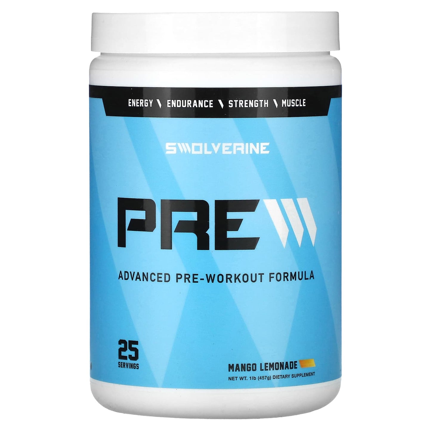 Swolverine, Pre, Advance Pre-Workout Formula, Mango Lemonade, 1 lb (457 g) - Image 1