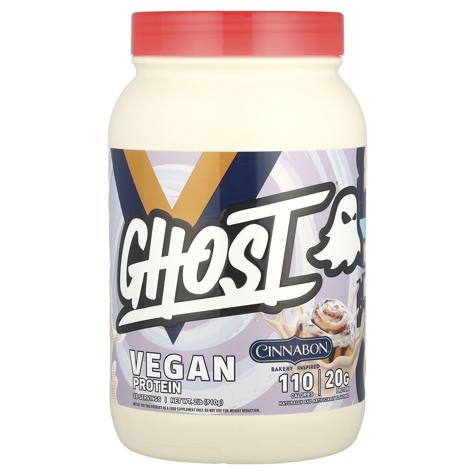 Ghost Vegan Protein - Cinnabon Flavored | 20g Protein, Soy Free, Gluten Free - Image 1