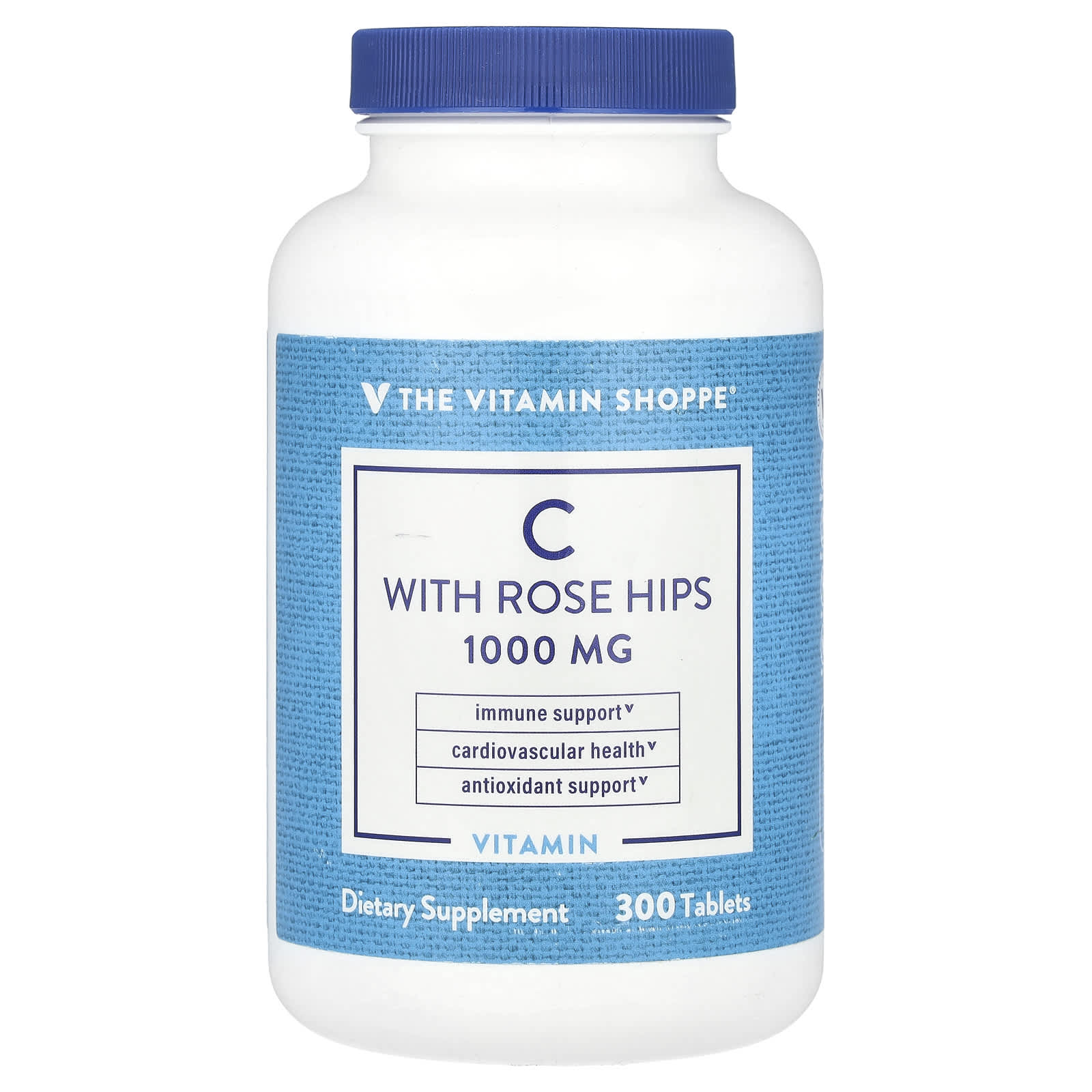 The Vitamin Shoppe, Vitamin C With Rose Hips, 300 Tablets - Image 1