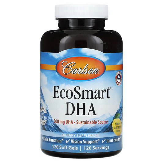 Carlson EcoSmart DHA Omega-3 Softgels for Brain Vision Joint Health - Image 1