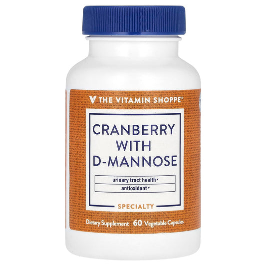 The Vitamin Shoppe, Cranberry With D-Mannose, 60 Vegetable Capsules - Image 1