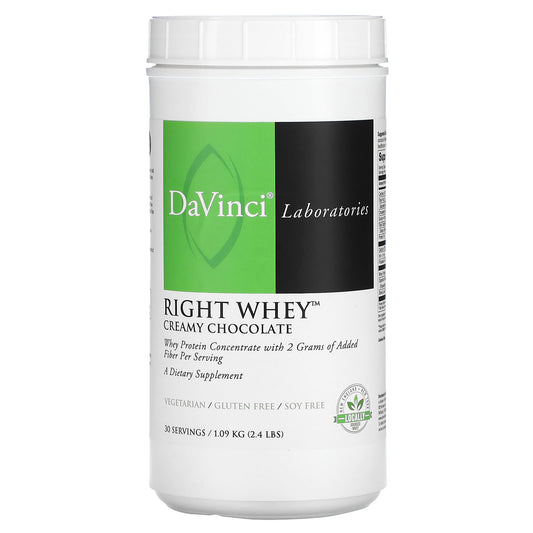 DaVinci Laboratories Creamy Chocolate Whey Protein Powder, 21g Protein, 2g Fiber, Gluten-Free - Image 1