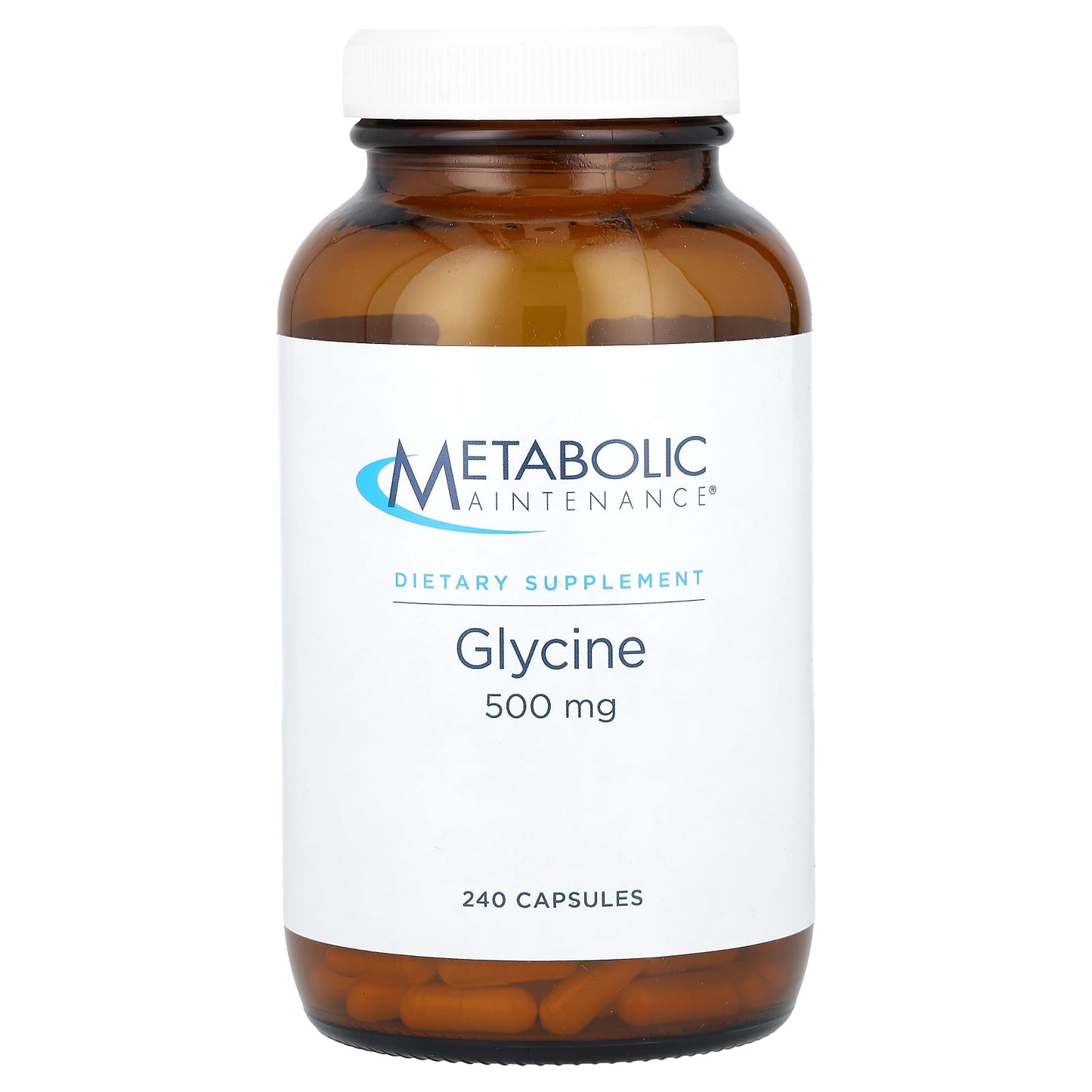 Metabolic Maintenance, Glycine, 500 mg, 240 Capsules - Image 1