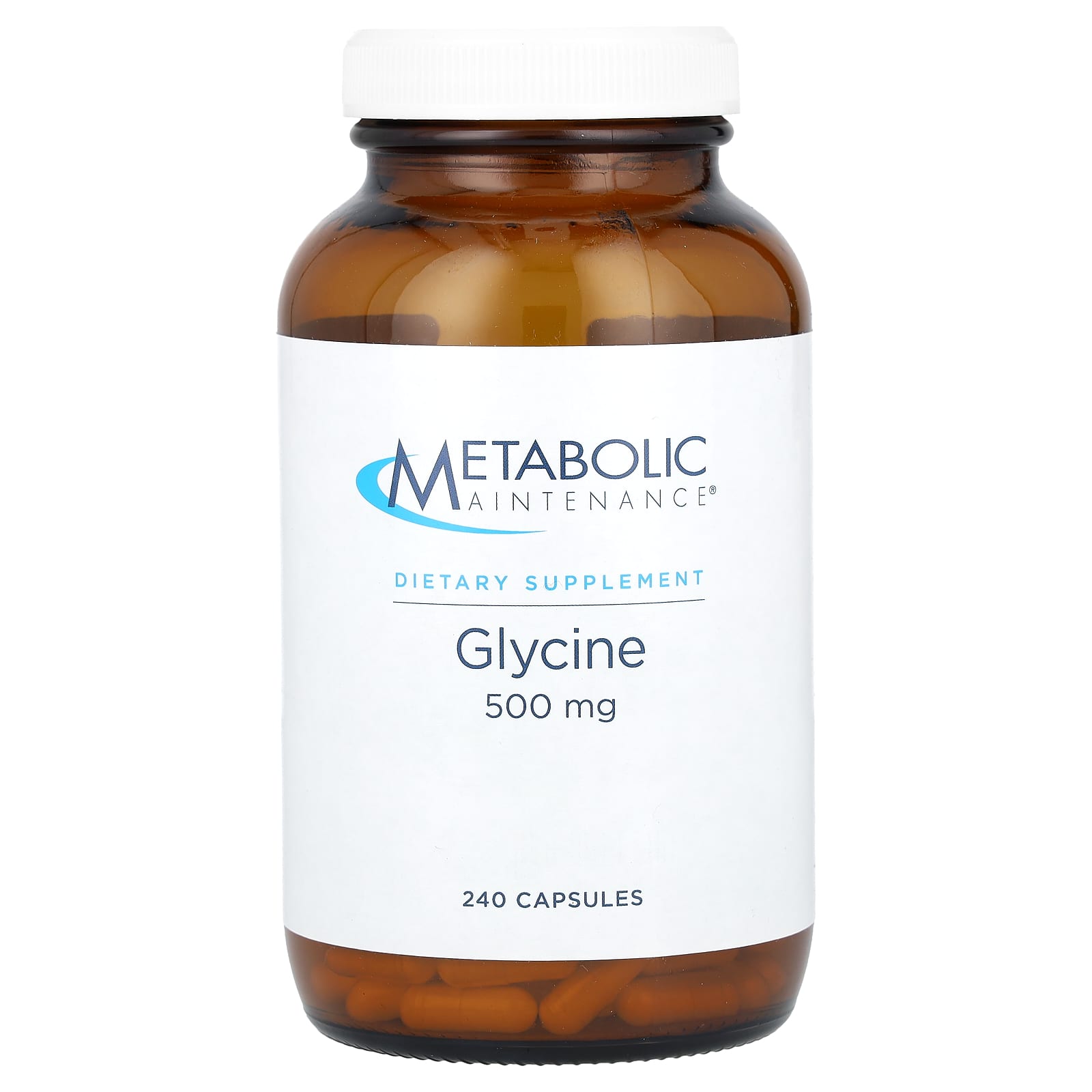 Metabolic Maintenance, Glycine, 500 mg, 240 Capsules - Image 1