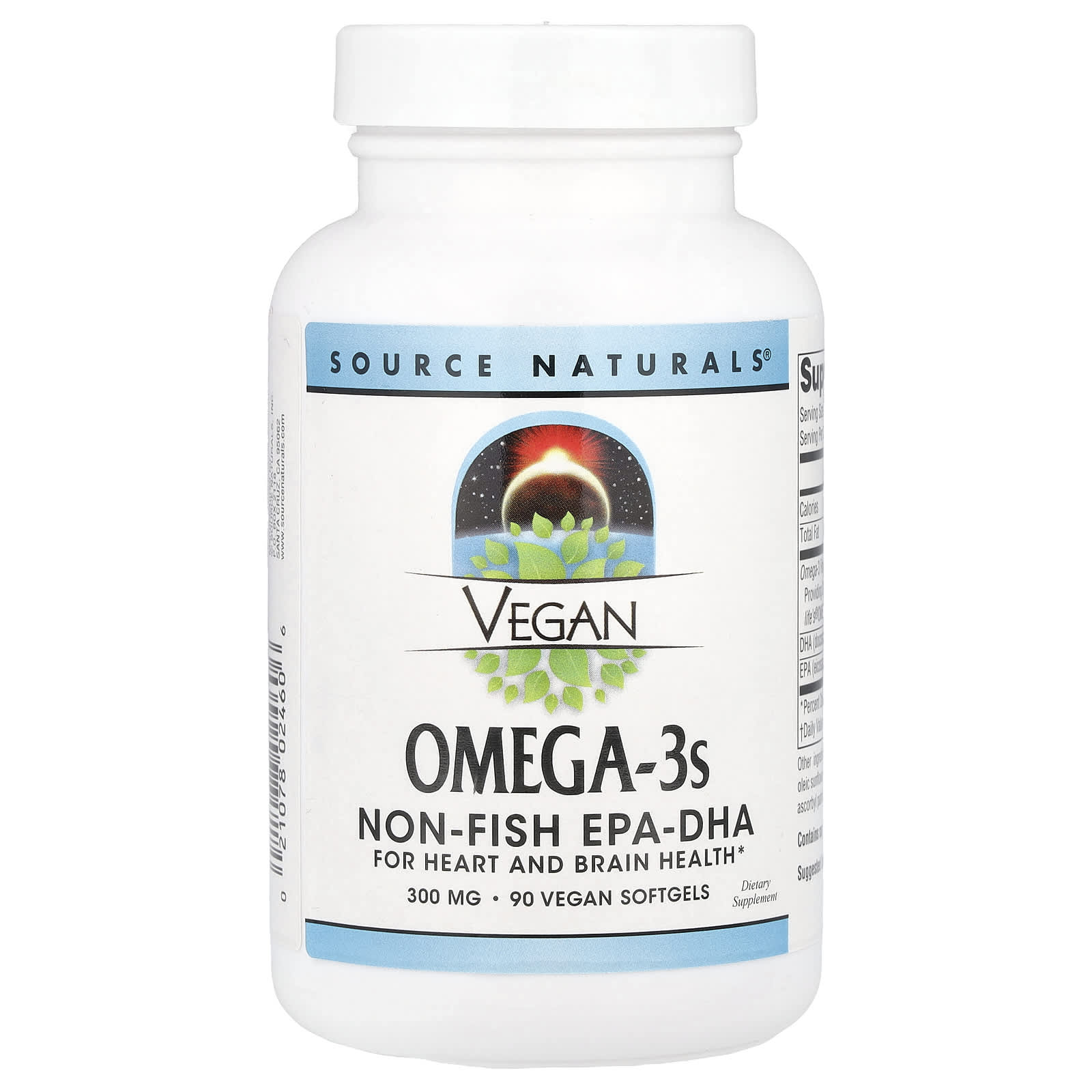 Source Naturals, Vegan Omega-3s, 300 mg , 90 Vegan Softgels - Image 1