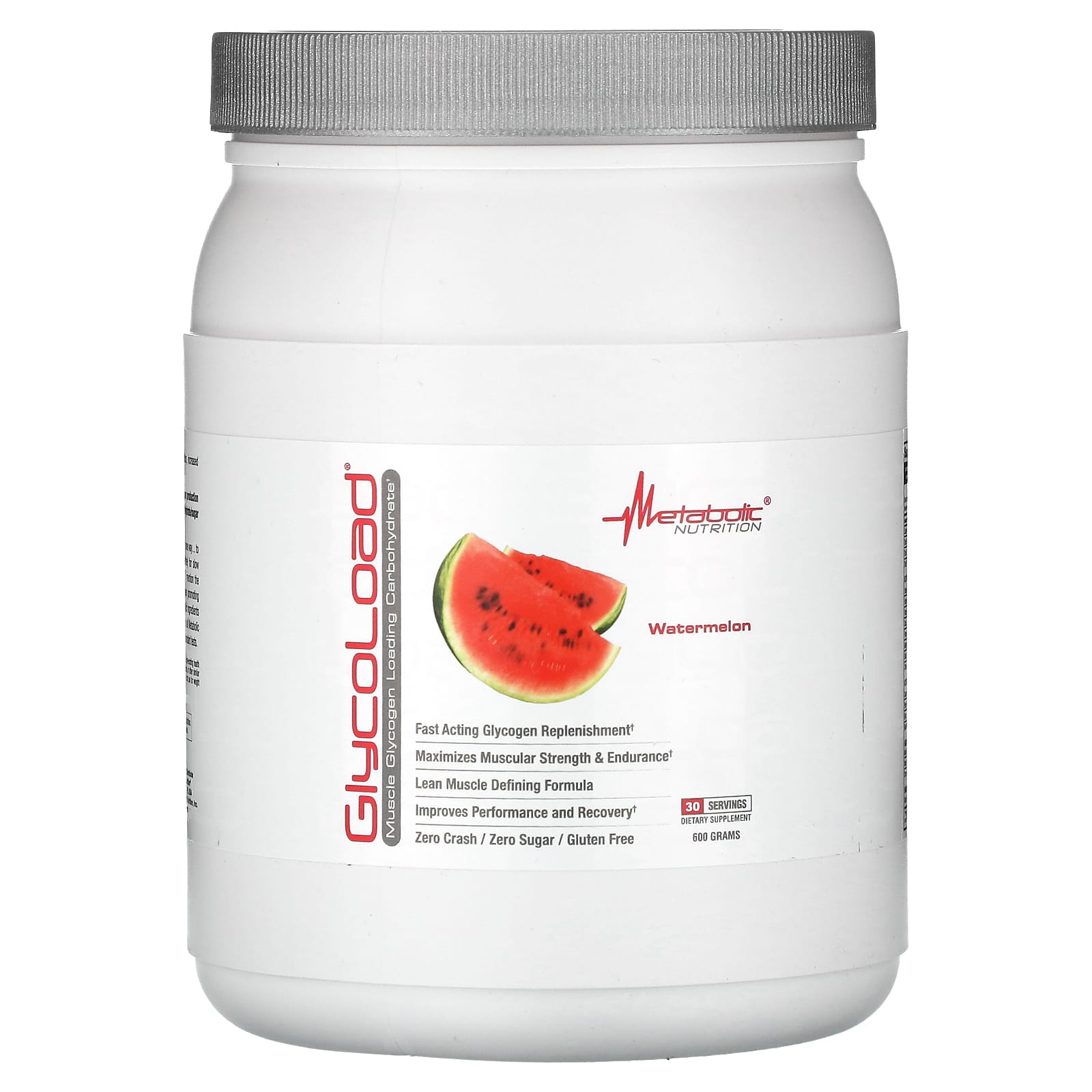 Metabolic Nutrition, GlycoLoad, Watermelon, 600 g - Image 1