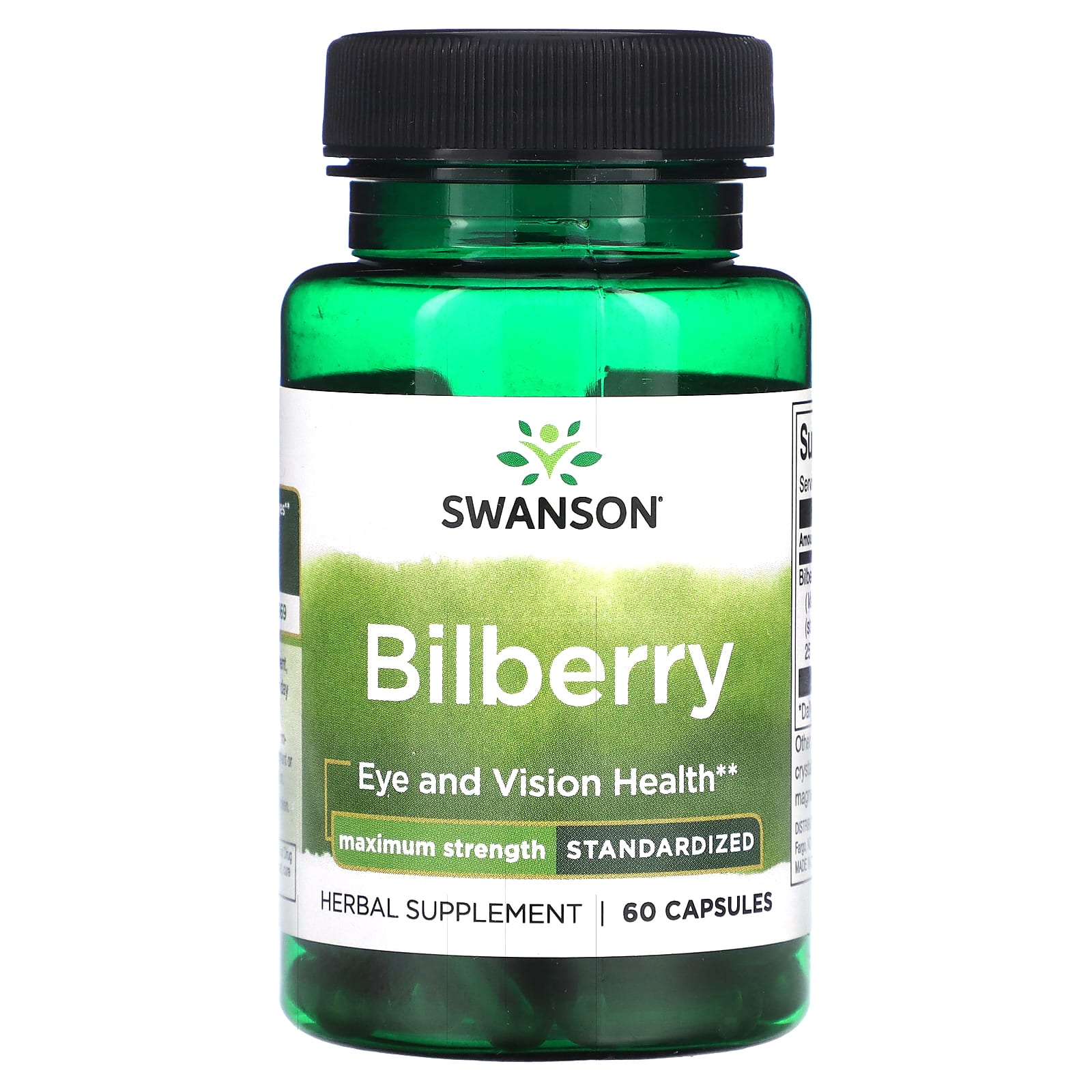 Swanson, Bilberry, 60 Capsules (250 mg per Capsule) - Image 1
