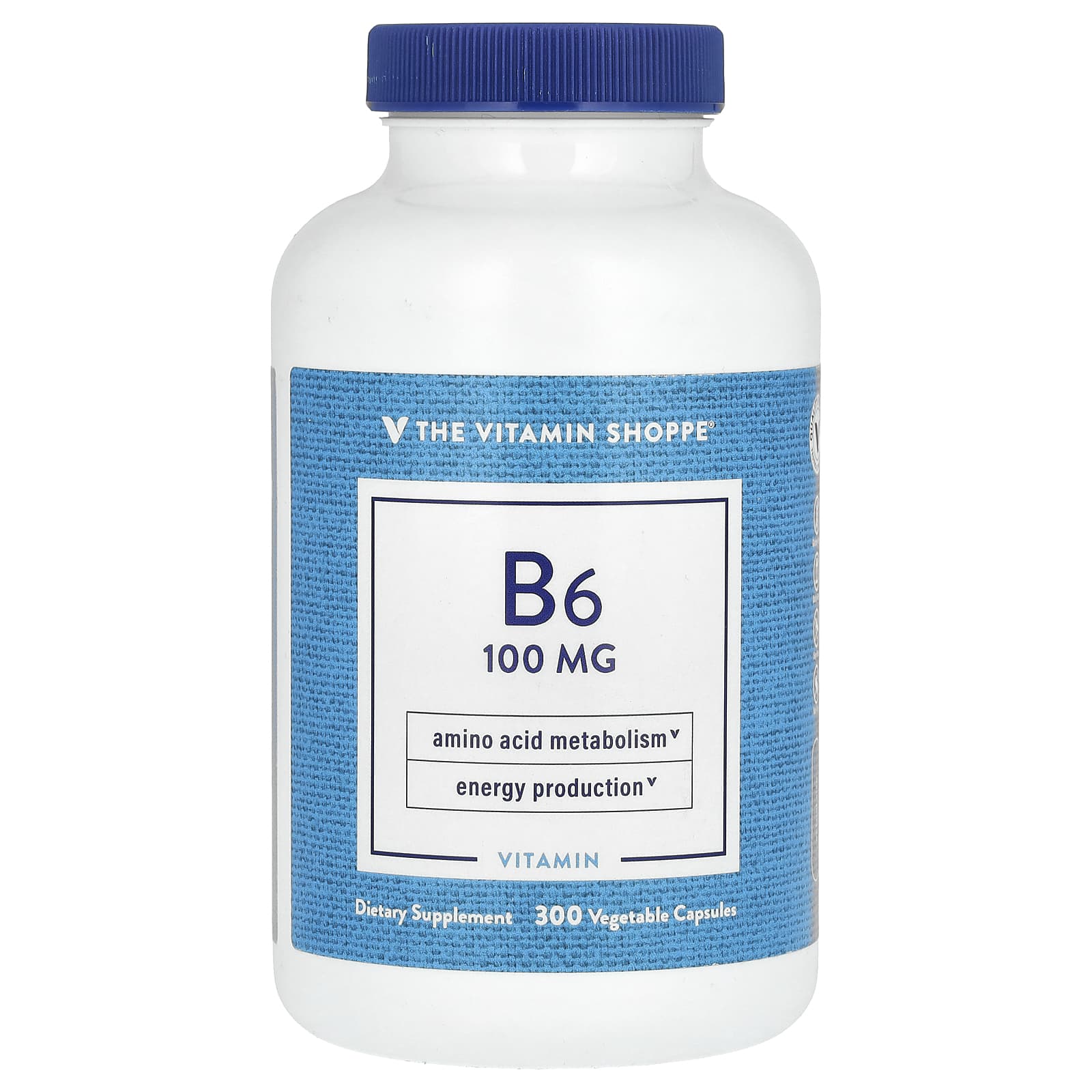 The Vitamin Shoppe, Vitamin B6, 100 mg, 300 Vegetable - Image 1