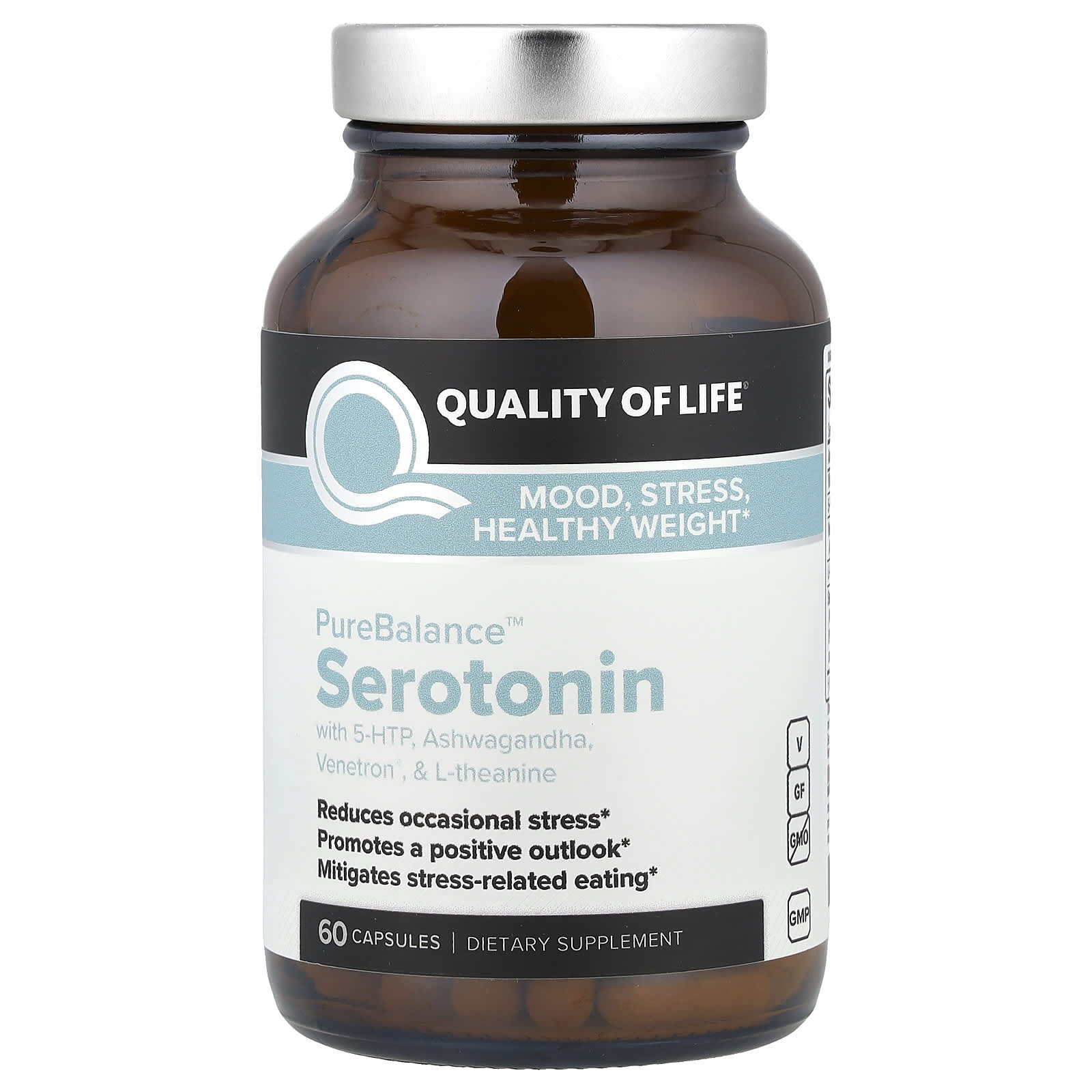 Quality of Life, PureBalance™ Serotonin, 60 Capsules - Image 1