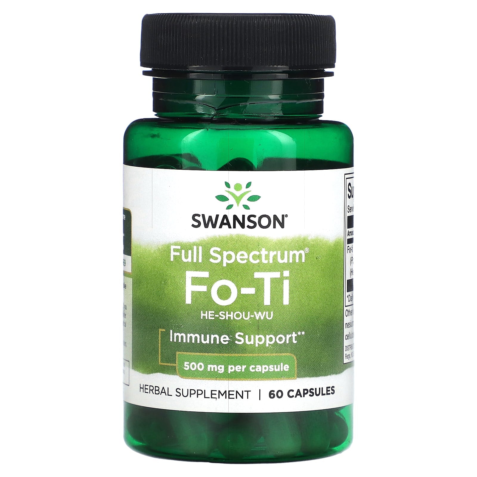 Swanson, Full Spectrum® Fo-Ti, 500 mg, 60 Capsules - Image 1