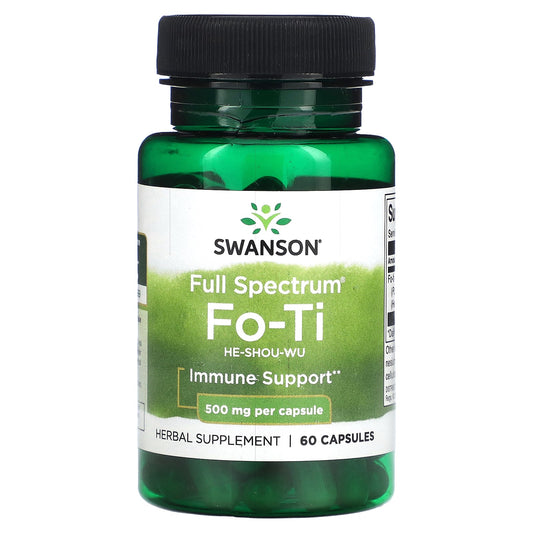 Swanson, Full Spectrum® Fo-Ti, 500 mg, 60 Capsules - Image 1