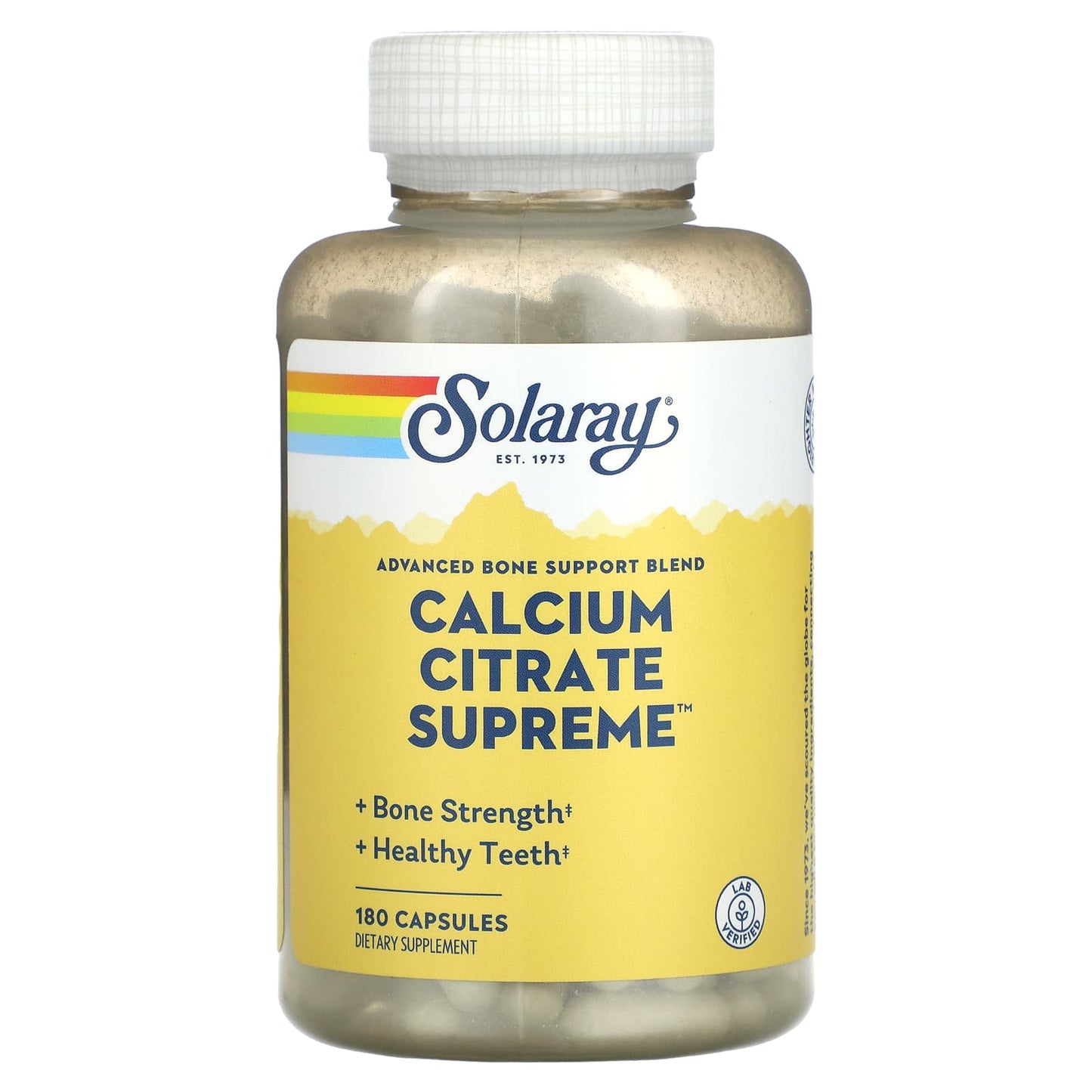 Solaray, Calcium Citrate Supreme, 180 Capsules - Image 1