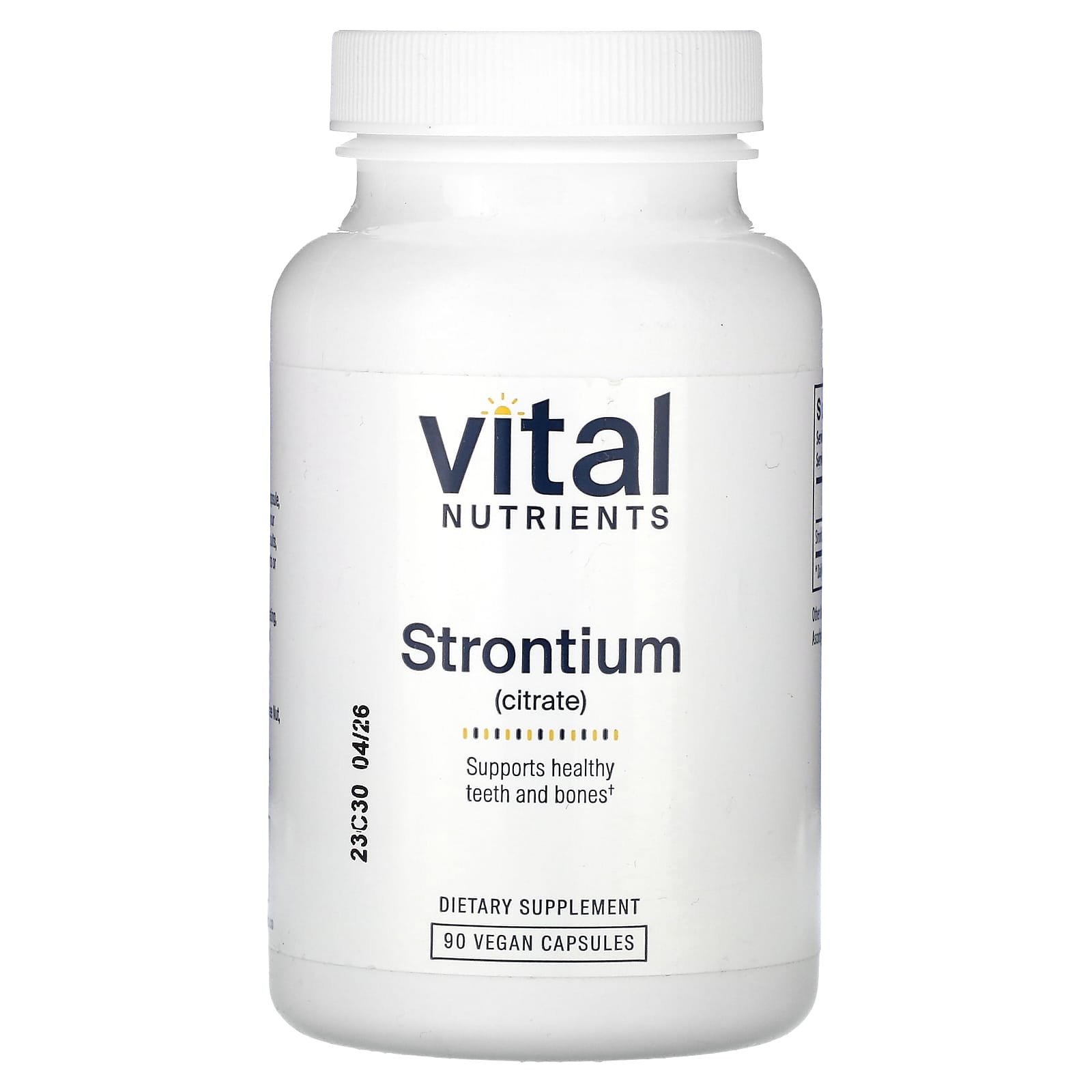 Vital Nutrients, Strontium Citrate, 90 Vegan Capsules (227 mg per Capsule) - Image 1