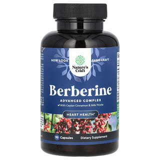 Nature's Craft Berberine Supplement for Heart Health - 90 Capsules