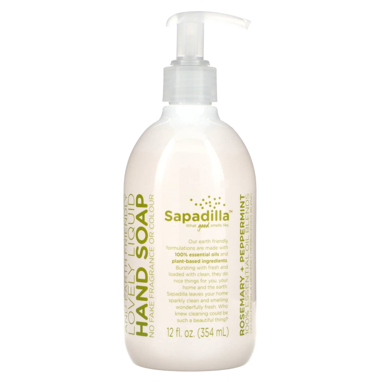 Sapadilla, Lovely Liquid, Hand Soap, Rosemary + Peppermint, 12 fl oz (354 ml) - Image 1