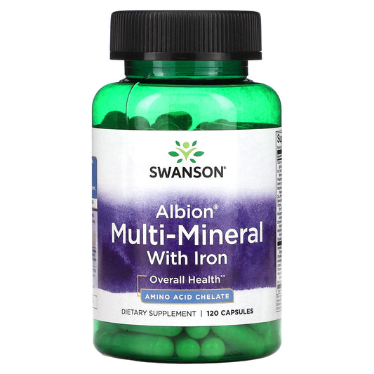 Swanson, Albion Multi-Mineral with Iron, 120 Capsules - Image 1