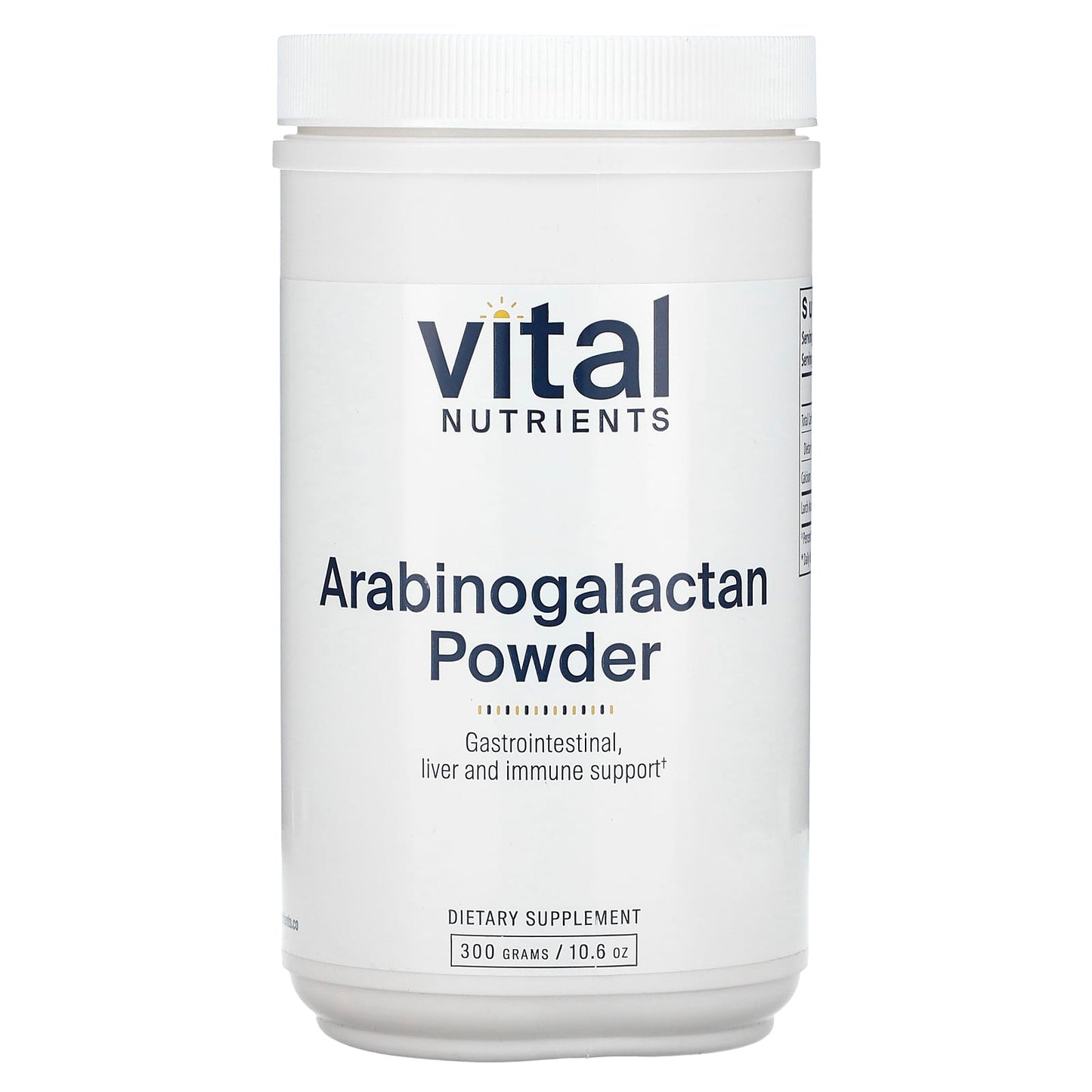 Vital Nutrients, Arabinogalactan Powder, 10.6 oz (300 g) - Image 1