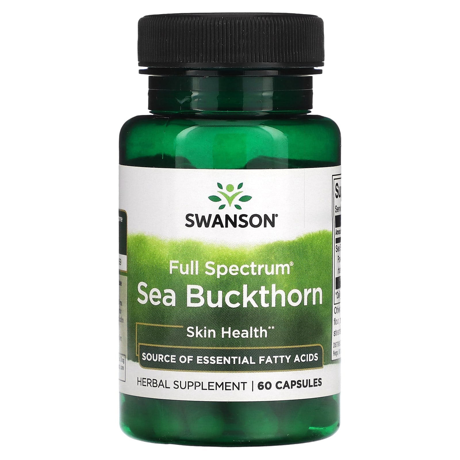 Swanson, Full Spectrum Sea Buckthorn, 60 Capsules (400 mg per Capsule) - Image 1