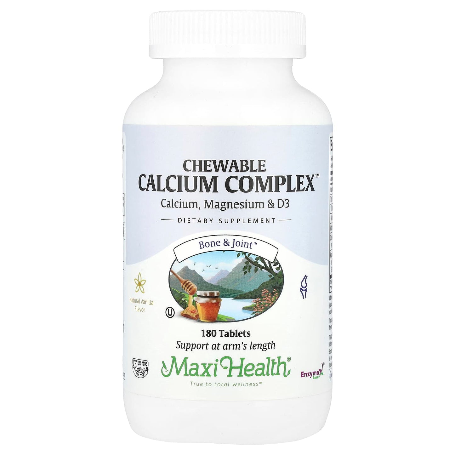 Maxi Health, Chewable Calcium Complex™, Natural Vanilla , 180 Tablets - Image 1