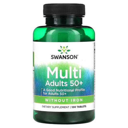 Swanson, Multi Adults 50+, 100 Tablets - Image 1