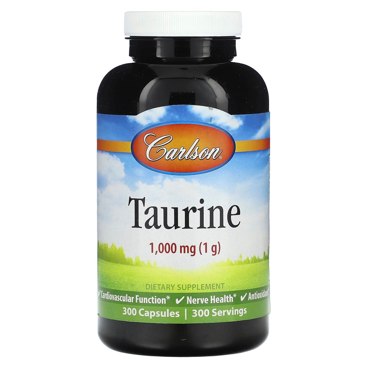 Carlson Taurine 1,000mg - 300 Capsules for Heart Health - Image 1