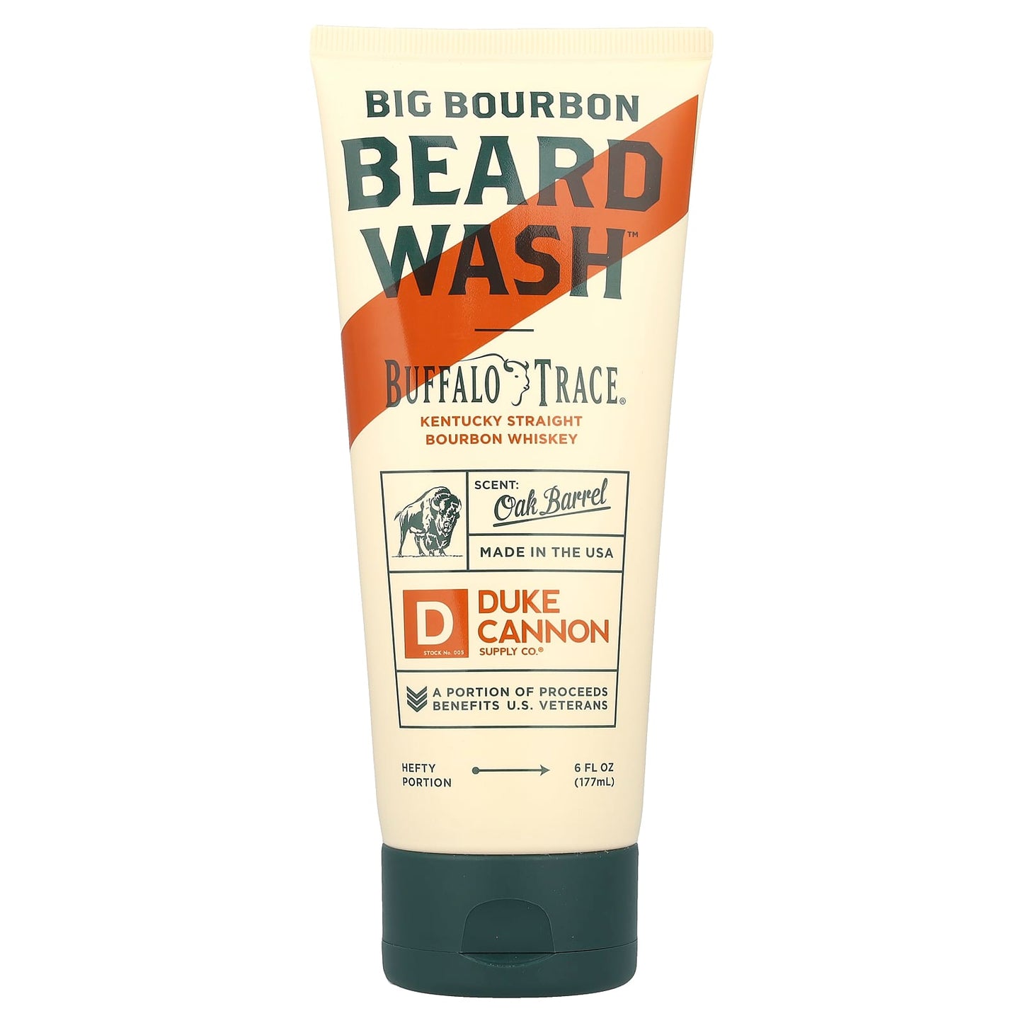 Duke Cannon Oak Barrel Big Bourbon Beard Wash - Tame the Mane, Moisturize the Beard - Image 1