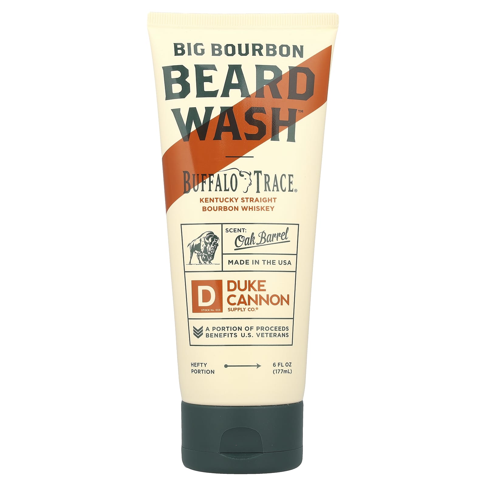 Duke Cannon Oak Barrel Big Bourbon Beard Wash - Tame the Mane, Moisturize the Beard - Image 1
