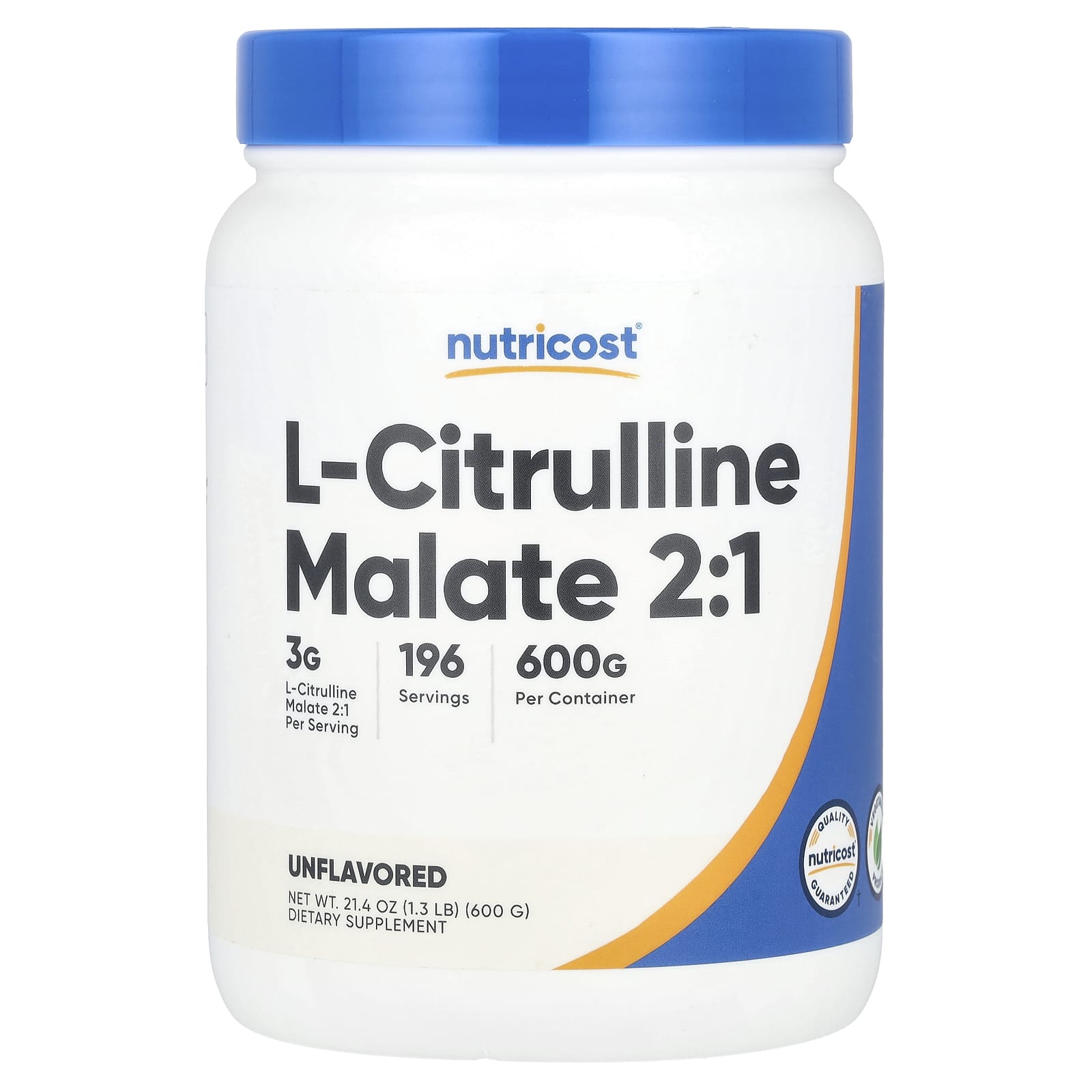 Nutricost, L-Citrulline Malate 2:1, Unflavored, 21.4 oz (600 g) - Image 1