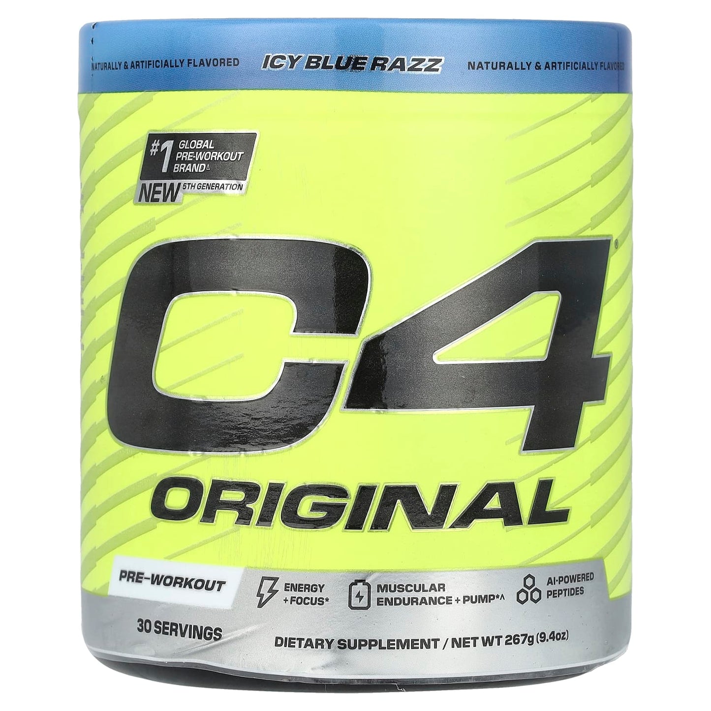Cellucor C4 Original Pre-Workout Supplement, Icy Blue Razz, 267 oz - Image 1