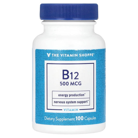 The Vitamin Shoppe, B12, 500 mcg, 100 Capsules - Image 1