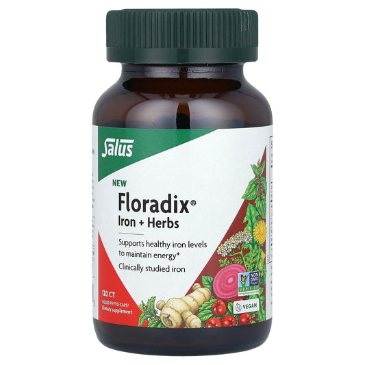 Boost Energy with Floradix Iron + Herbs - 120 Liquid Phyto-Caps - Image 1